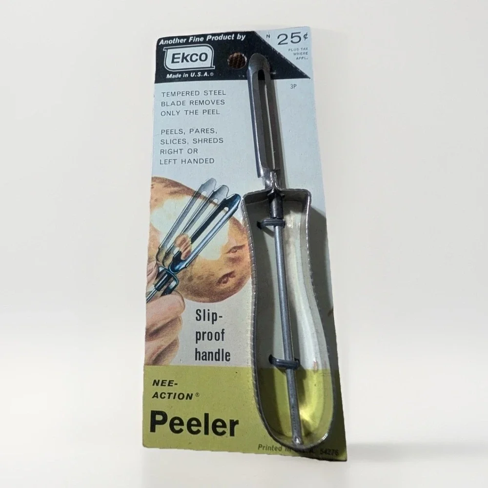 VTG Ekco Nee-Action Peeler Tempered Steel‎ Blade USA Made NOS 3P 40s/50s Package